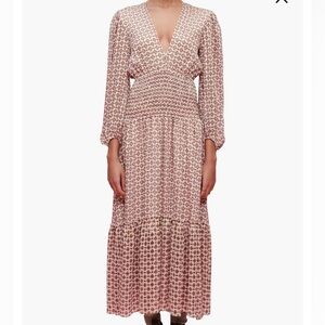 Maje Géométrique Long Sleeve Dress